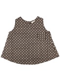 baby top havana - licorice button print│Caramel Baby and Child